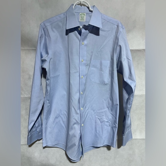 Brooks Brothers Other - Brooks Brothers Button Down Non-Iron Pima Cotton Shirt 15.5x33 Blue Office EUC